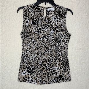 Calvin Klein Pleated Neck Blouse